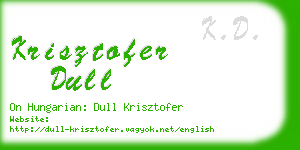 krisztofer dull business card